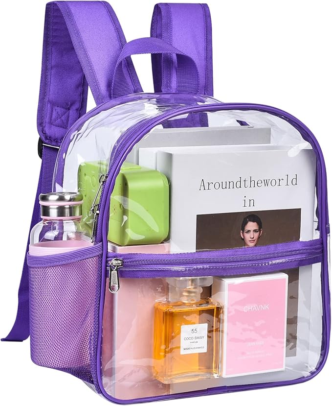 USPECLARE Clear Backpack for Stadium Approved 12×6×12, Water proof Clear Bag for Stadium Events and Concert Work Sport Event