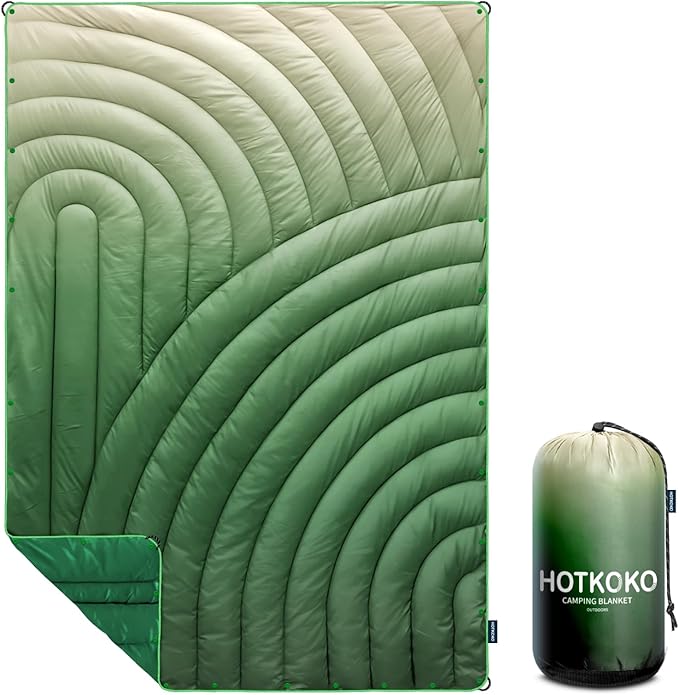 Camping Blanket,Packable Down Alternative Puffy Printed Camping Blanket Lightweight Outdoor Blanket for Camping,Traveling, Stadium, Hiking, Picnics