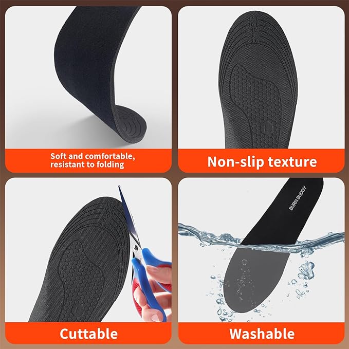 Heated Insoles, APP Control Heated Insoles for Women Men, 5000mAh Rechargeable Foot Toe Warmer Insoles, Electric Heated Shoes Insoles for Hiking Camping Skiing Hunting Outdoor Work, Thermal Insoles