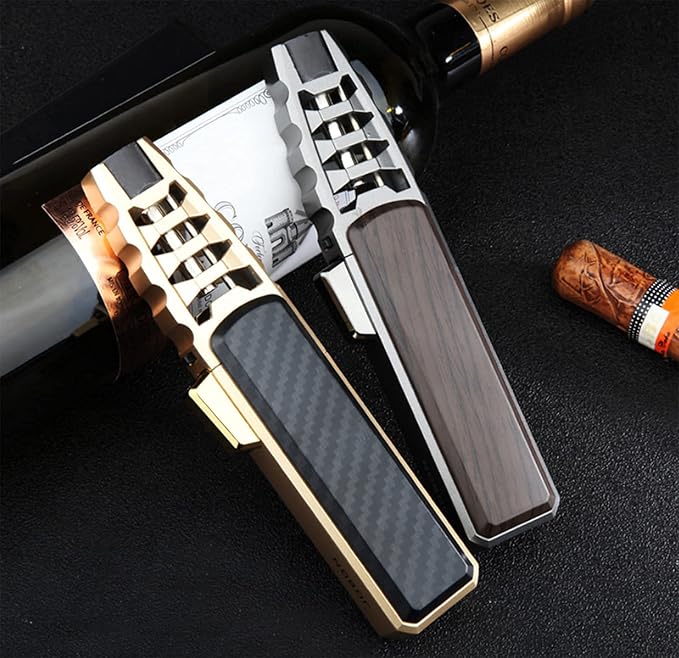 Solar Beam Torch - The Hottest Torch on Earth, Turbine Torch Lighter Jet Flame, Butane Gas for Candle Camping BBQ Kitchen- Butane Not Included, Windproof, 41A4