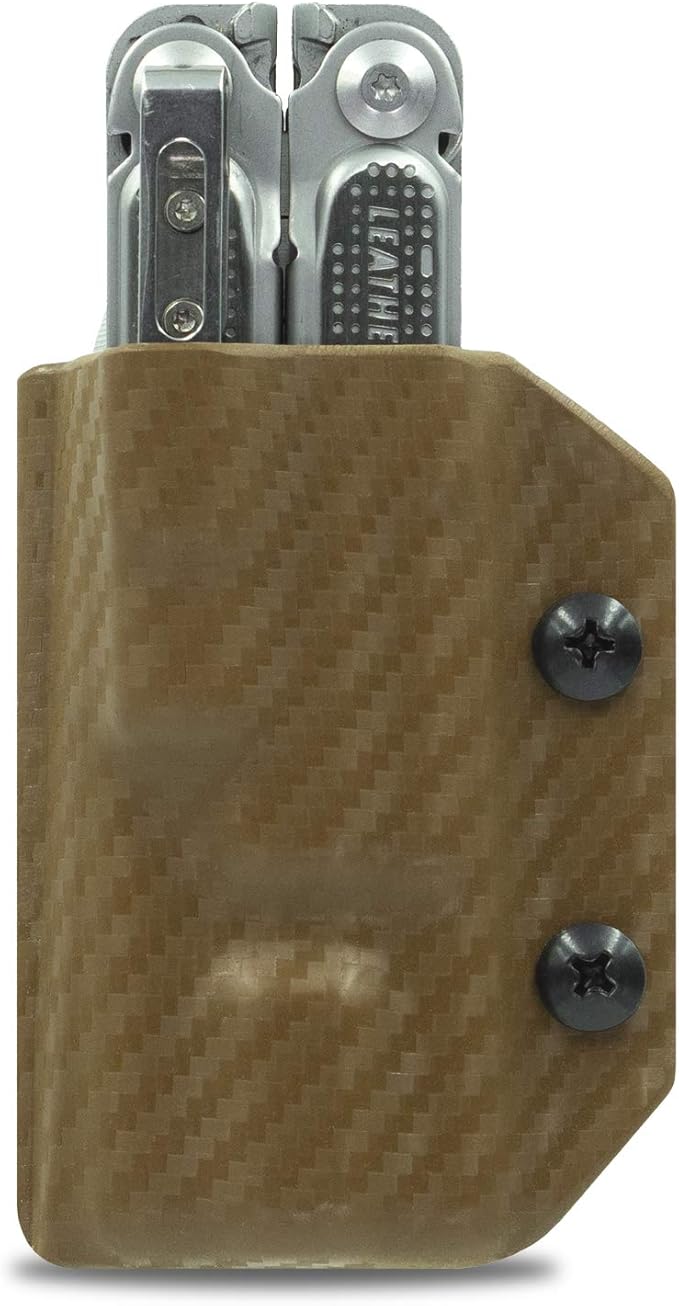 Clip & Carry Kydex Multitool Sheath for LEATHERMAN Free P4 - Made in USA (Multi-Tool not Included) EDC Multi Tool Holder Holster Cover