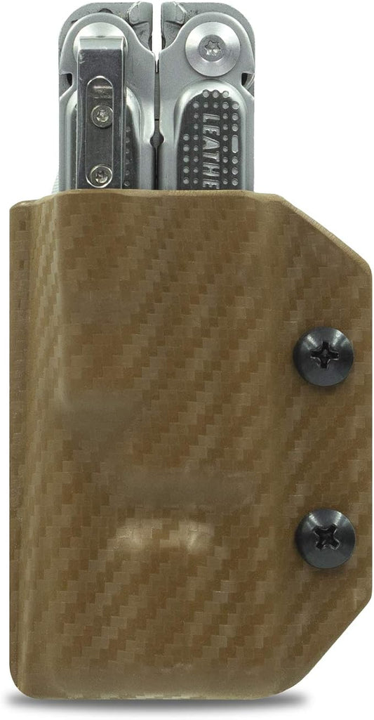 Clip & Carry Kydex Multitool Sheath for LEATHERMAN Free P2 - Made in USA (Multi-Tool not Included) EDC Multi Tool Holder Holster Cover