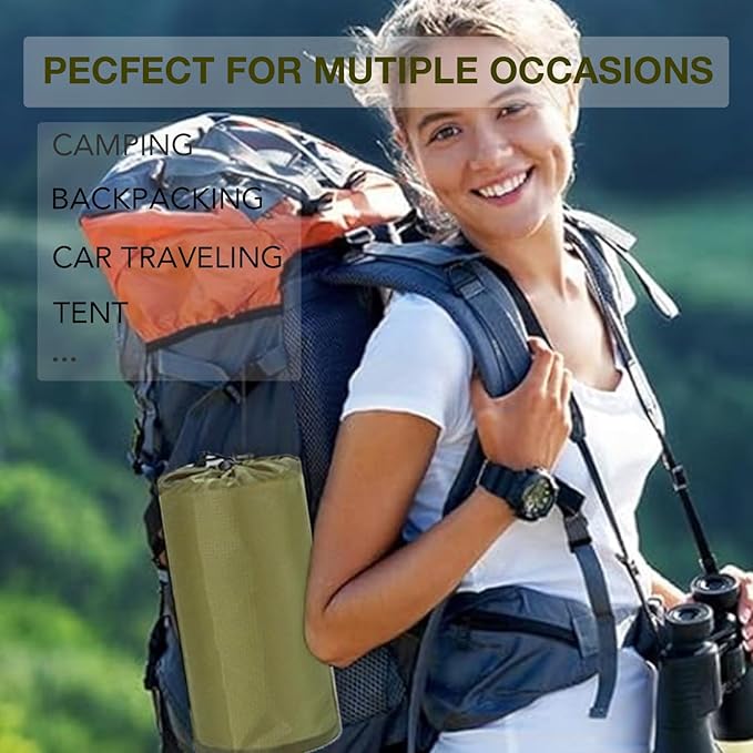 Camping Sleeping Pad, Ultralight Inflatable Sleeping Mat with Pillow, Built-in Foot Pump, Compact Lightweight Camping Air Mattress for Camping Hiking