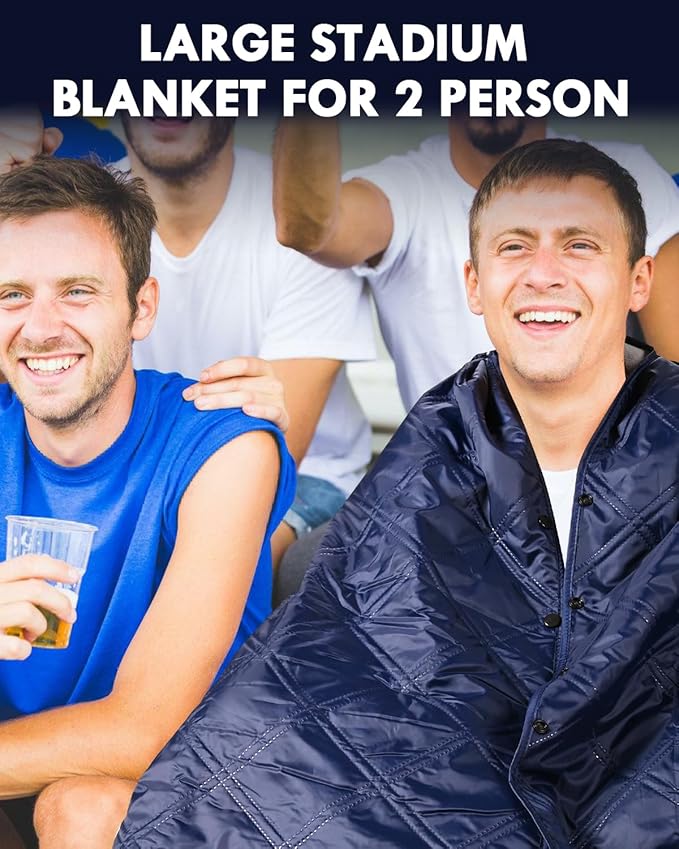 Outdoor Camping Blanket, Fleece Waterproof Stadium Blanket with Protable Bag, Lightweight Camping Blanket for 2 People, Cold Weather, Sports, Pet, Beach, Picnic, Stadium, Travel, Car, 79*54inch
