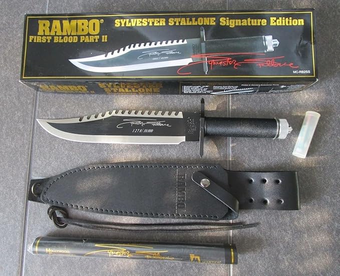 Hollywood Collectibles Group First Blood Part II Sylvester Stallone Signature Edition Knife