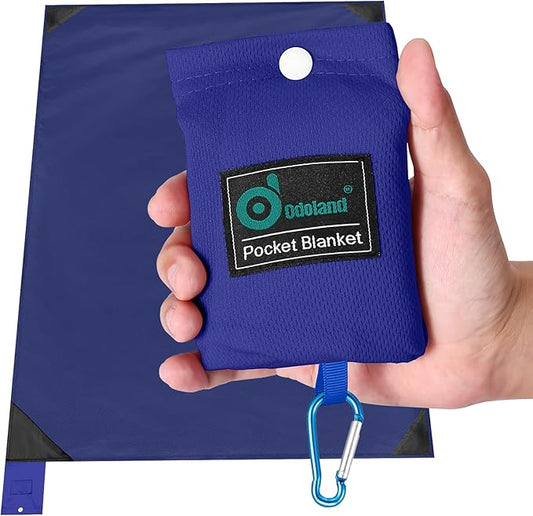 Odoland Beach Blanket Picnic Blanket, SandProof Waterproof Outdoor Pocket Blanket with Portable Bag, Foldable Lightweight Sand Free Quick Drying Beach Mat for Hiking Camping Picnics Travel Concert