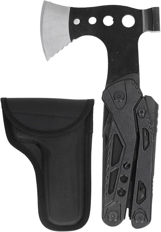 Foldable Multifunctional Axe Portable Axe Hammer Pocket Size Multitool Stainless Steel Tool for Outdoor Camping