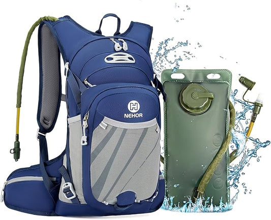 Hiking Backpack Men Women,Hydration Backpack Pack with 2L Water Bladder,Lightweight Water Backpack for Hiking,Running,Cycling,Camping
