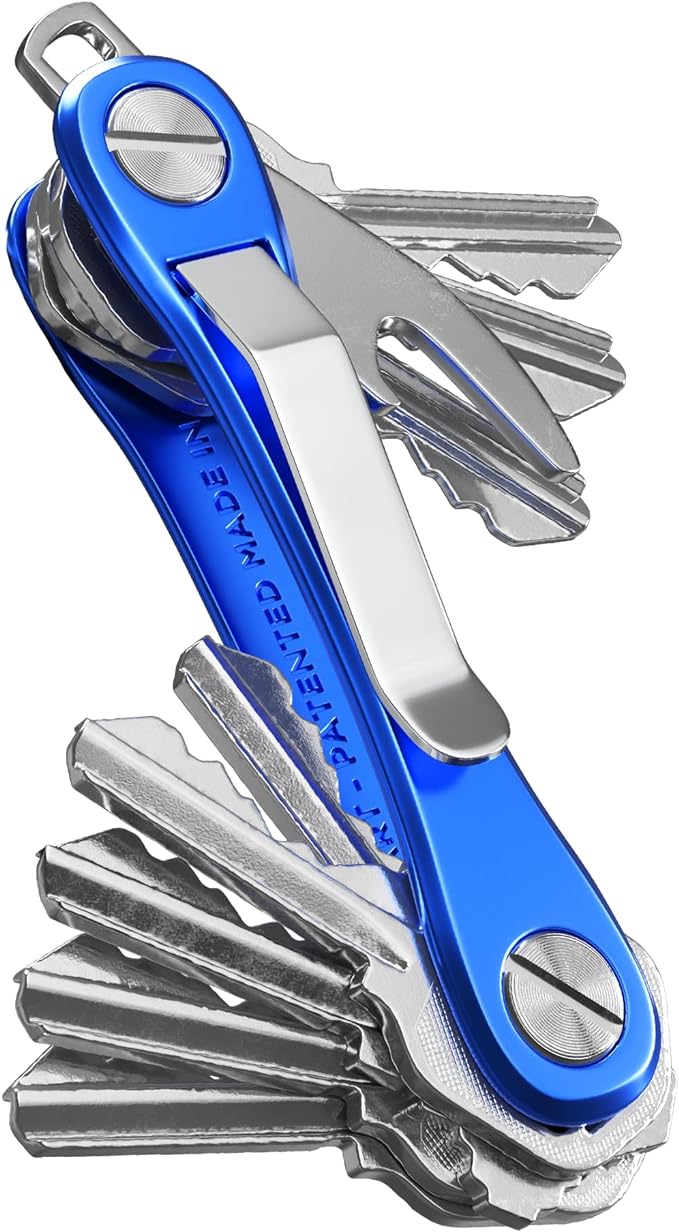 KeySmart Rugged Key Organizer for Men - Compact Multi-Tool Key Holder with Bottle Opener and Pocket Clip (Up to 14 Keys)