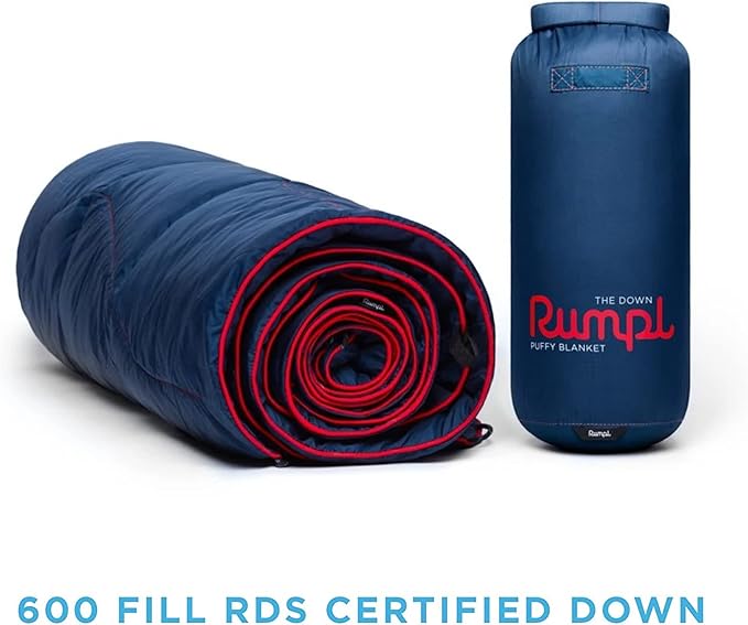 Rumpl The Down Blanket | Outdoor Down Camping Blanket for Traveling, Picnics, Beach Trips, Concerts | Deepwater, 2-Person