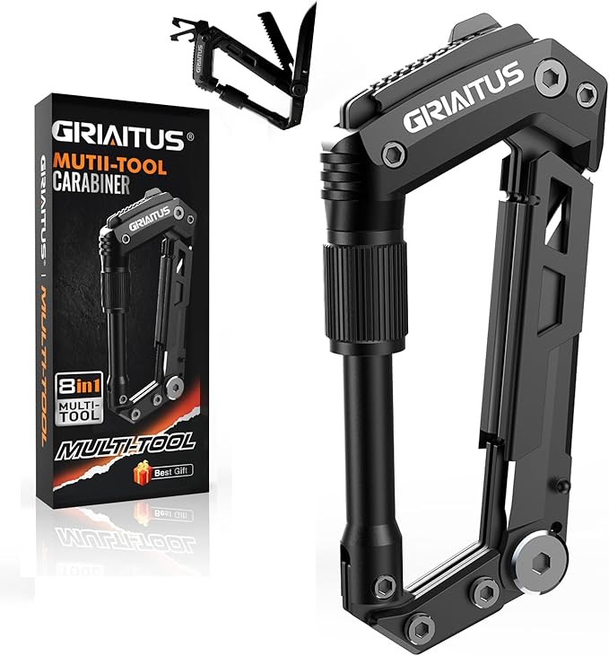 Multitool 8-in-1 Carabiner Knife - Ready for Your Outdoor Adventures Camping Essential