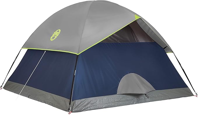 Coleman Sundome 6-Person Tent with Rainfly, Weatherproof Tent Sets Up in 10 Mins