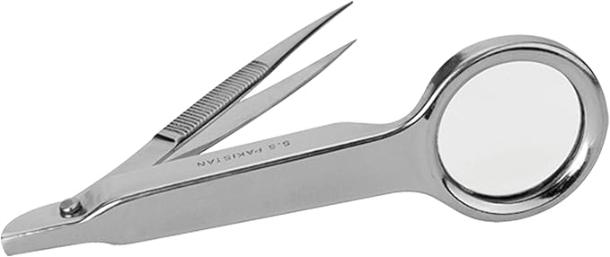 Stansport Magnifier and Tweezer Instrument Silver
