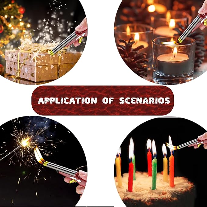 Cool Butane Torch Lighters,Vintage Novelty Lighter, Refillable & Adjustable,Unique Mini Lighter for Men Fireplace Candles Camping BBQ (No Gas) (Red Pattern)