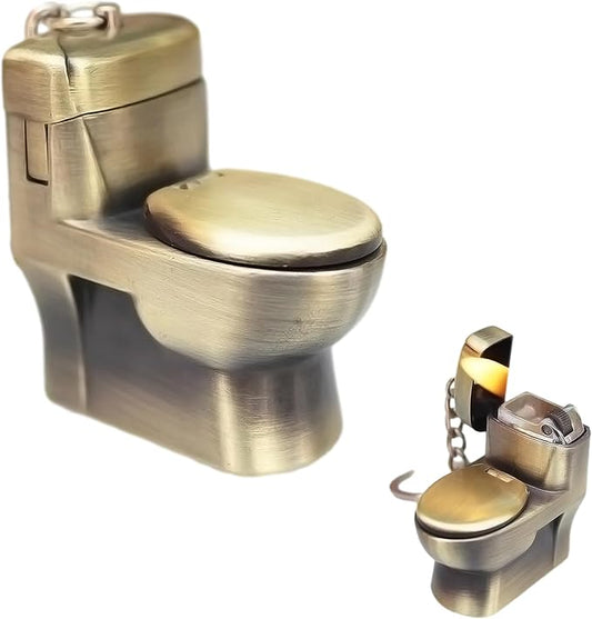 Creative Lighter, Butane Torch Lighter, Novelty Lighter, Inflatable Lighter, Adjustable Soft Flame Lighter for Camping, BBQ, Candles, Birthdays and Other Gifts (Gas Free) (Bronze)