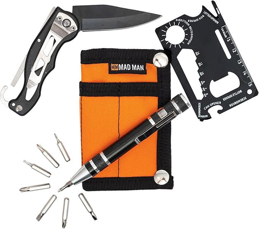 Mad Man Mad Man EDC Multi-Tool Gift Set, Orange, Men's Accessories Tool Kit