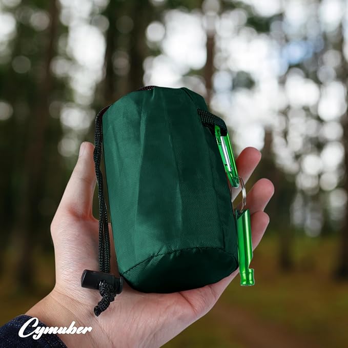 Emergency Sleeping Bag Survival Bag, Cymuber Portable Waterproof Thermal Bivy Sacks Tac Bivvy Bags,Camping Mylar Sleeping Bag Survival Gear Emergency Blankets Survival Shelter