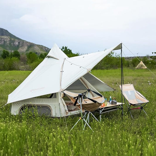 KingCamp Camping Tent 6-8 Person, Weatherproof Hot Tent Large Family Cabin Tents with Stove Jack, Waterproof & Windproof for Family Camping & Outdoor Parties