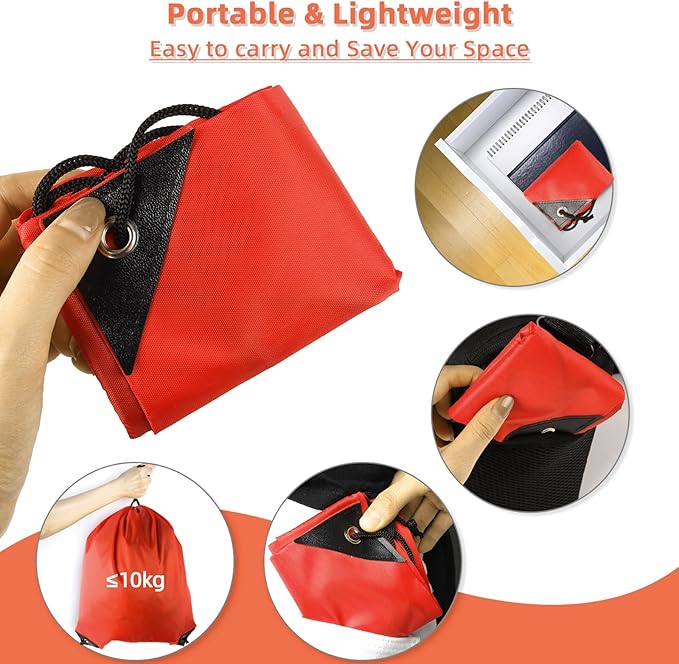 GoodtoU Drawstring Backpack, Nylon Cinch Sack Gym Bag for Sport, Traveling, Team (Red, 128Pcs)