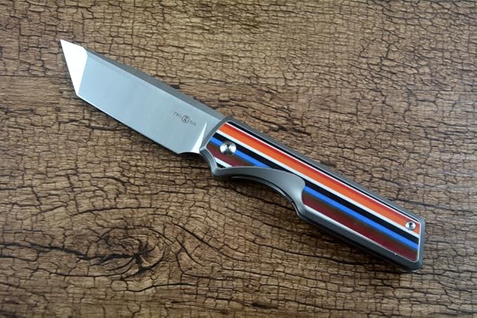 TWO SUN Folding Knife K110 Blade Colorful G10 Titanium Handle Hunting Outdoor TS436