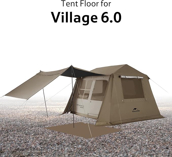 Naturehike Village Camping Tent,4/6/8 Person Tents for Camping, 60S Easy Setup Instant Tent for Family Camping, Car Camping