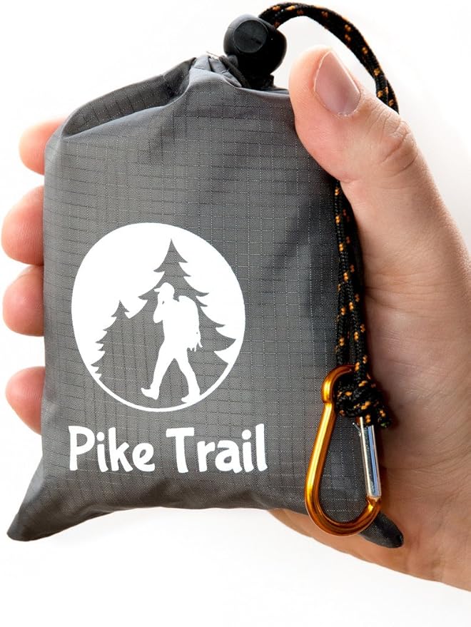 Pocket Blanket -Compact Picnic Blanket (60"x 56") - Sand Proof Beach Blanket / 100% Waterproof Ground Cover. Great Outdoor Blanket for Hiking, Camping, Picnics, Travel and Beach Trips!