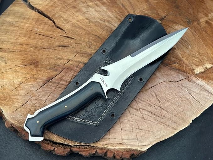 Handmade Krauser RE4 Knife | D2 Steel 12 inches | Hunting | Gaming | Camping | Leather Cover
