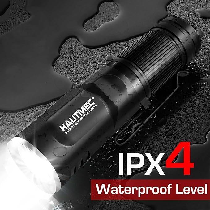 HAUTMEC Rechargeable LED Flashlights 500 High Lumens Super Bright Magnetic Flashlight Waterproof Mini Flashlight 3 Modes Handheld Small Swivel Flashlights Powerful for Camping, Outdoor, Hiking