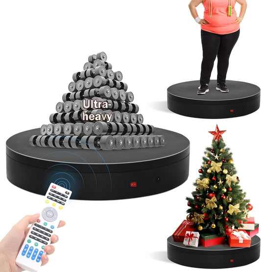 19.7In Remote Large Motorized electric turntable Rotating platform Photography Turntable Motorized lazy susan Base giratoria para for Photography,3D Scanner,Heavy duty display(Load Range:220~500lbs)