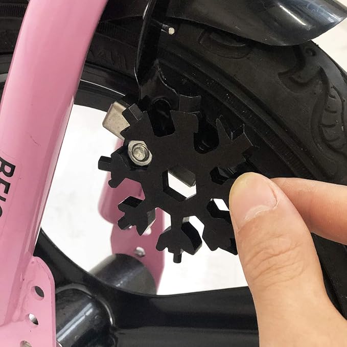 Stocking Stuffers Gifts for Men, 2-Pack Snowflake Multi-Tool 18-in-1, Screwdriver, Bottle opener, Outdoor Wrench Multi-tool, Best Gifts for Husband Men Boyfriend Boys