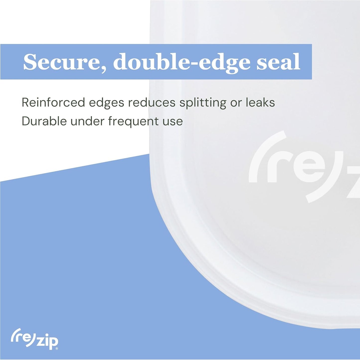 (re) zip 10-Pack Reusable Sandwich Lunch Bags | BPA-Free, Food Grade, Leakproof, Freezer Safe, Dishwasher Safe, Travel Friendly | 3.5 Cup / 28-Ounce | Clear