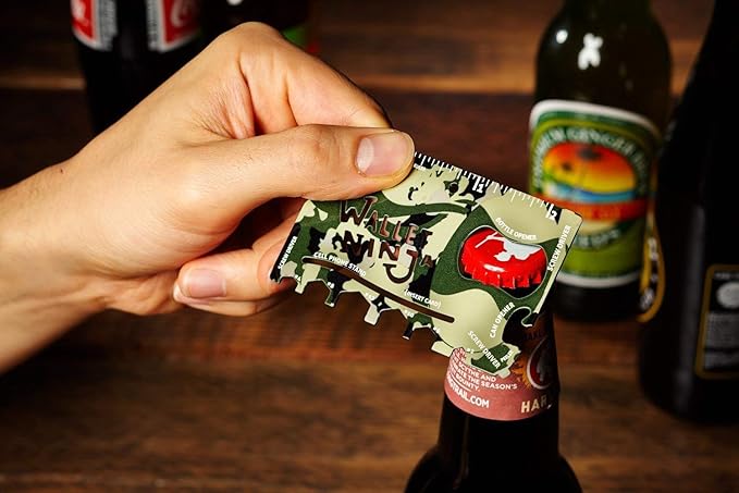 Wallet Ninja - 18 in 1 Credit Card Sized Multitool (TSA Airplane Approved) (CAMO)