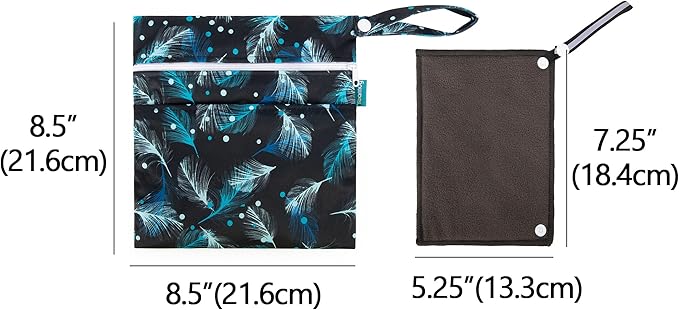 Teamoy 3Pcs Pee Cloth with Storage Bag, Reusable Pee Rag Hygienic Female Urination Solution for Camping, Hiking, Travel