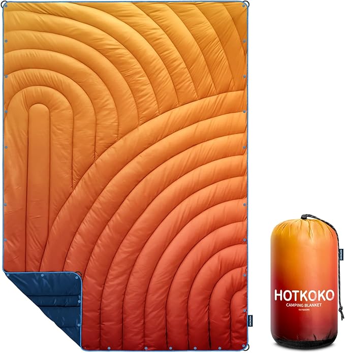 Camping Blanket,Packable Down Alternative Puffy Printed Camping Blanket Lightweight Outdoor Blanket for Camping,Traveling, Stadium, Hiking, Picnics