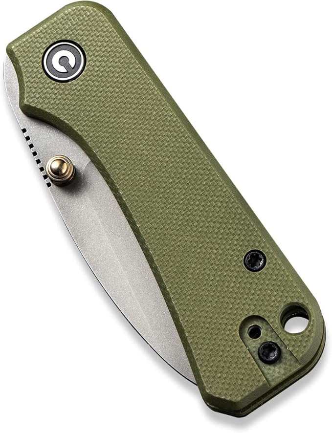 CIVIVI Baby Banter Pocket Folding Knife for EDC, 2.34" Blade Small Knife with Titanium Thumb Stud Opener C19068S-5 (Green)