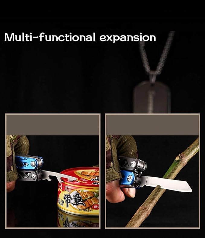 Blue,18-In-1 Multitool,Professional Stainless Steel Multitool Pliers, Alloy Steel Blades Wire Cutters,Bottle Opener,Nylon Sheath,Survival,Camping & Hunting, Father's Day, Dad, Men, Gift