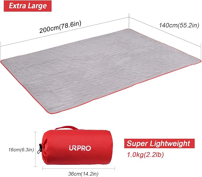 Waterproof Warm Fleece Outdoor Blanket Extra Large Lightweight Portable with Carry Bag for Stadium, Picnic, Camping, Beach, Dogs, Sofa