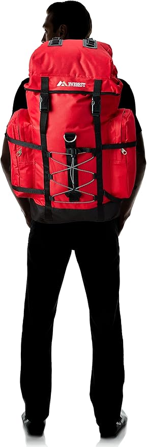 Everest Hiking Pack, Red, One Size
