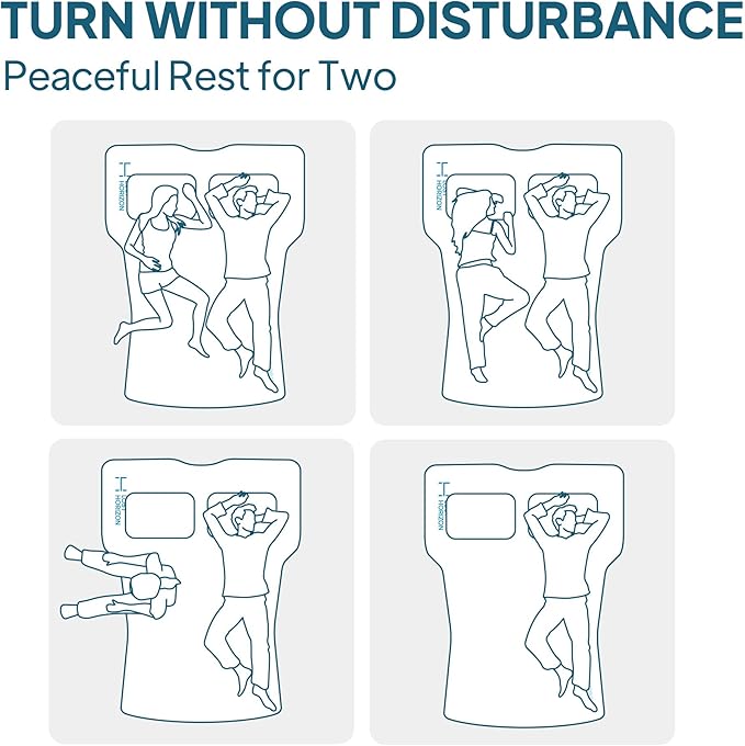 LOSTHORIZON Tesla Camping Air Mattress with Foam, Self Inflating Sleeping Pad, 4.5" Thick, with Air Pump, Model 3