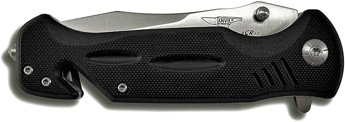 BULLSHARK 8CR13 - Folding Pocket Knife - Straight Blade Silver - Assisted Open