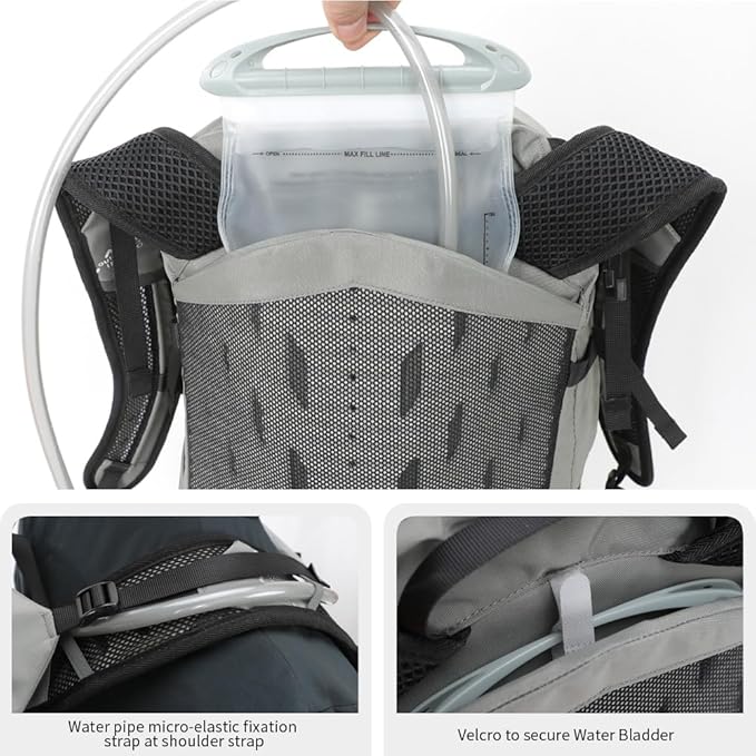 Hiking Hydration Backpack with 3l Water Bladder for Women and Men 25L Water Backpack for Hiking, Cycling, Climbing, Camping