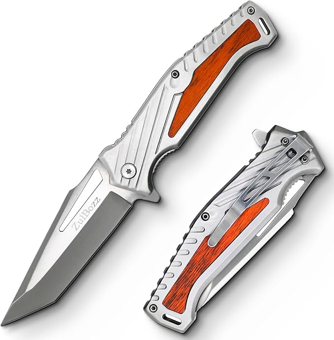 Pocket Knife - EDC, Tactical Knife with Clip, Folding Knife for Camping Hiking, Spring Assisted Knife, Survival Knife for Emergency Rescue Situations, Home Improvements, Gifts for Men & Women