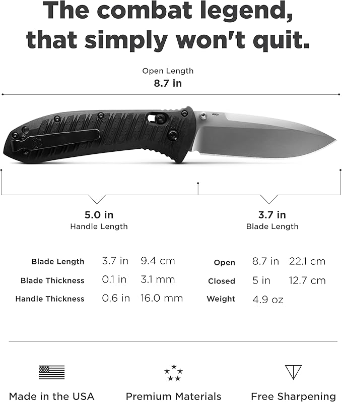 Benchmade - Presidio II 570 Tactical Knife with Graphite Black CF Elite Handle (570-1)