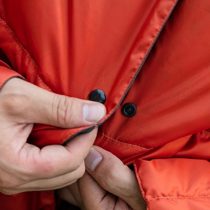 OneTigris Down Camping Blanket for Cold Weather Packable Puffy Backpacking Lightweight Quilt Hiking Gardening Travel Beach Picnic (Orange)