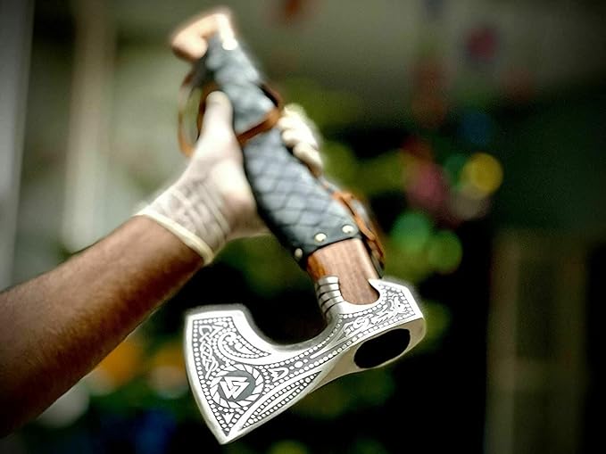 DSK-194 Custom Handmade High Carbon Steel Outdoor Hunting Camping Hatchets Viking Axe