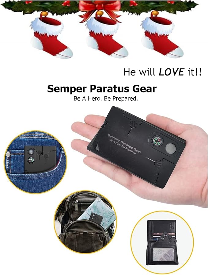 Gear Gifts for men MultiTools - 10 in 1 Credit Card Pocket Multi Tool for everyday use - Home, Work or Outdoors - Group, Team, Employee appreciation gifts (3 Pack)