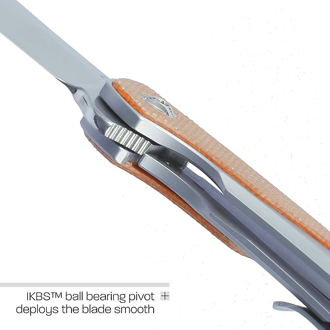 CRKT Padawan Everyday Carry Folding Knife: Drop Point with 14C28N Steel Blade, Stainless Steel Handle w/Micarta Overlays, Frame Lock, 6070