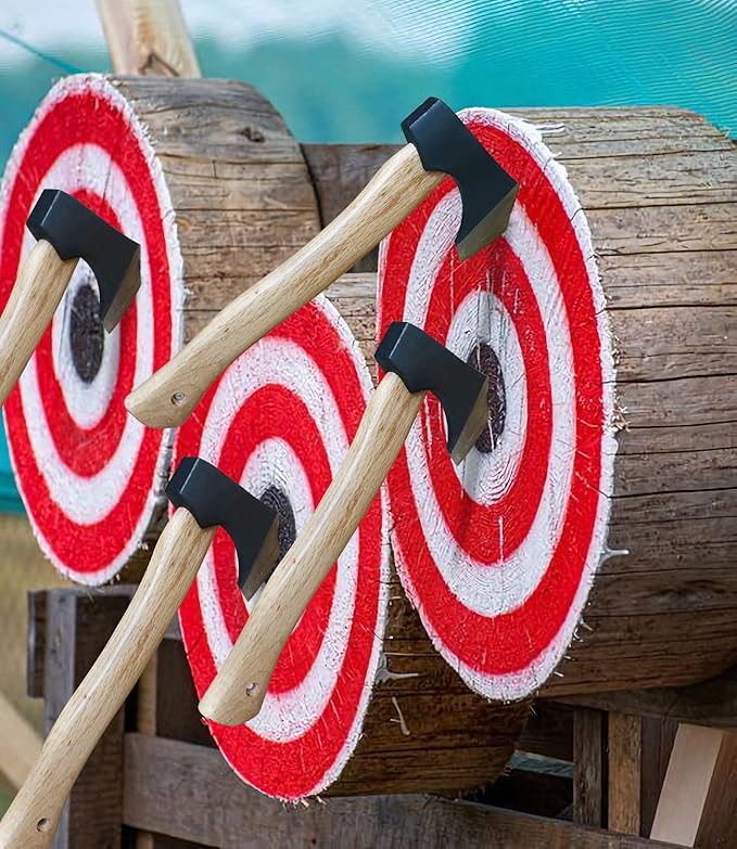 Throwing Axes - 14" Throwing Hatchet Great for Axe Throwing Competitions, High Carbon Steel Forged & Wooden Handle (1 Pack)