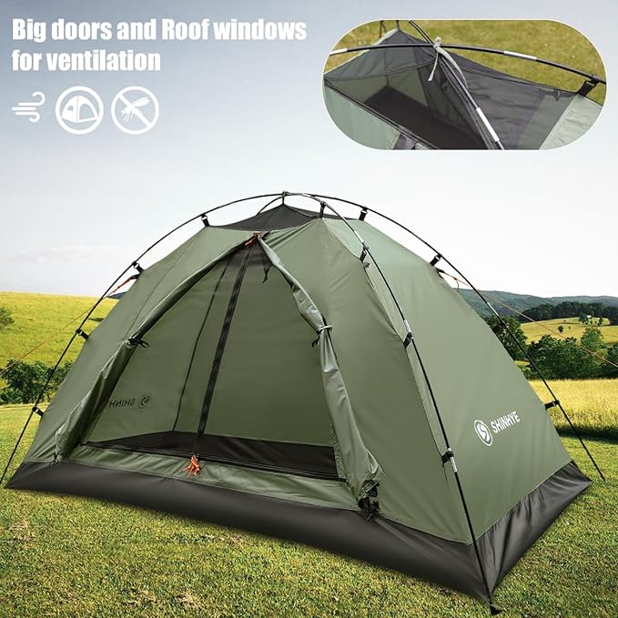 ShinHye Backpacking Tent for Camping, 1/2 Person Ultralight Backpacking Tent Easy Setup Tents Waterproof Lightweight Hiking Tents for Backpacking