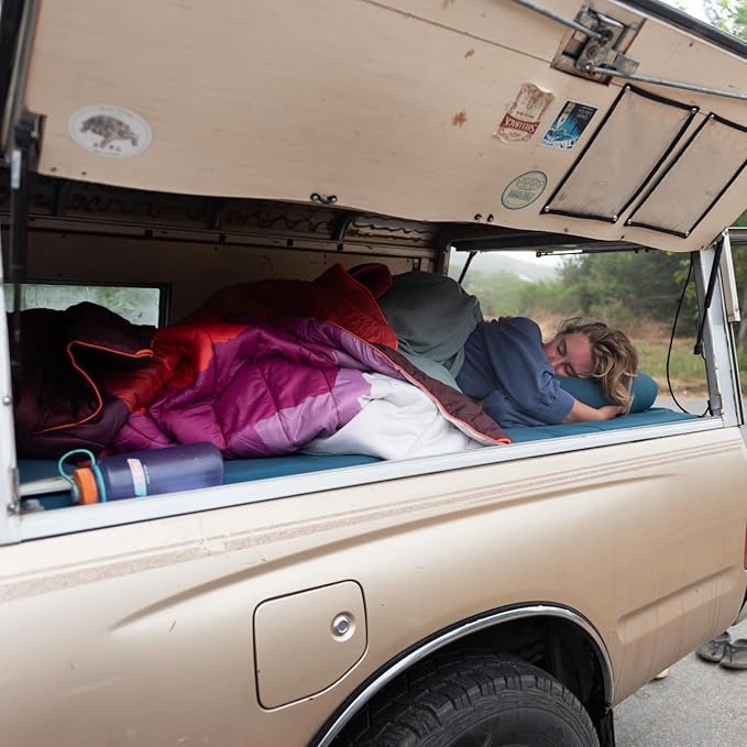 Rumpl Original Puffy Blanket - Warm Puffy Camping Blanket, 100% Recycled Polyester Insulation, Lightweight, Packable, Water-Resistant, Outdoor Puffer Blanket, 52"x75", Cactus Flower